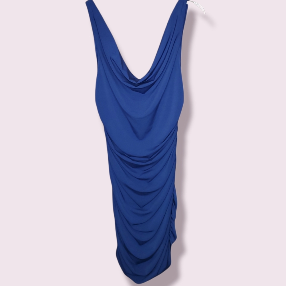 Blue Scoop Neck Dress L